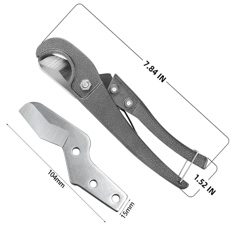 PVC Pipe Cutter Alloy Steel Blades Cuts Up To 1-1/4" Plastic Hoses and Pipes Suitable for Home Working or Plumbing Cutter Tool 6