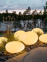 LED Outdoor Waterproof Lawn Lamp Solar Stone Lights Villa Garden Courtyard Landscape Lamp Simulation Pebble Lamp IP65