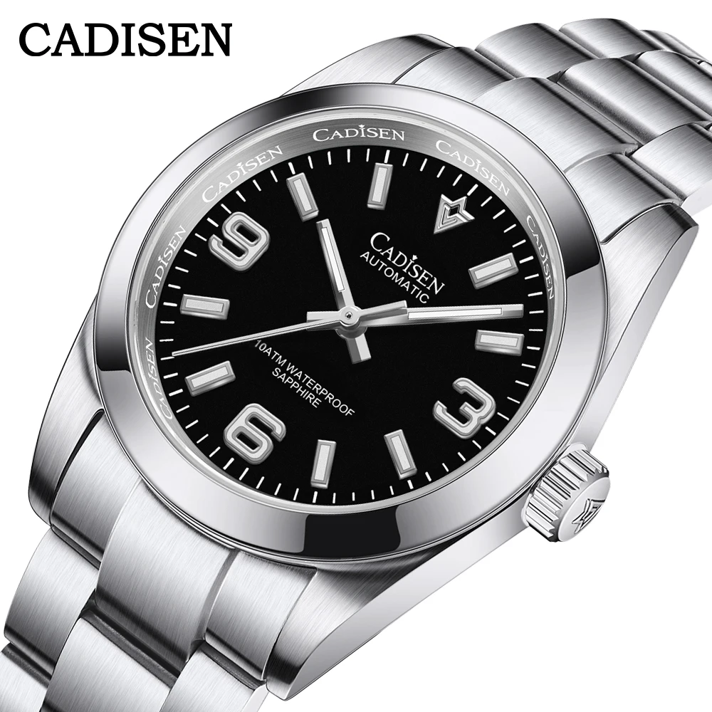 

New CADISEN Luxury Business Top Sapphire Stainless Steel 100M Waterproof Watch For Men Mechanical Wristwatch BGW9 Reloj Hombre