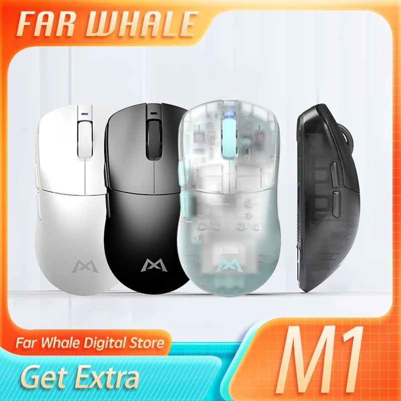 

Monka M1 Wireless Mouse Paw3395 Sensor Three Mode 4k Lightweight Customized Electronic Sports Game Mouse For Gamer Office Gifts