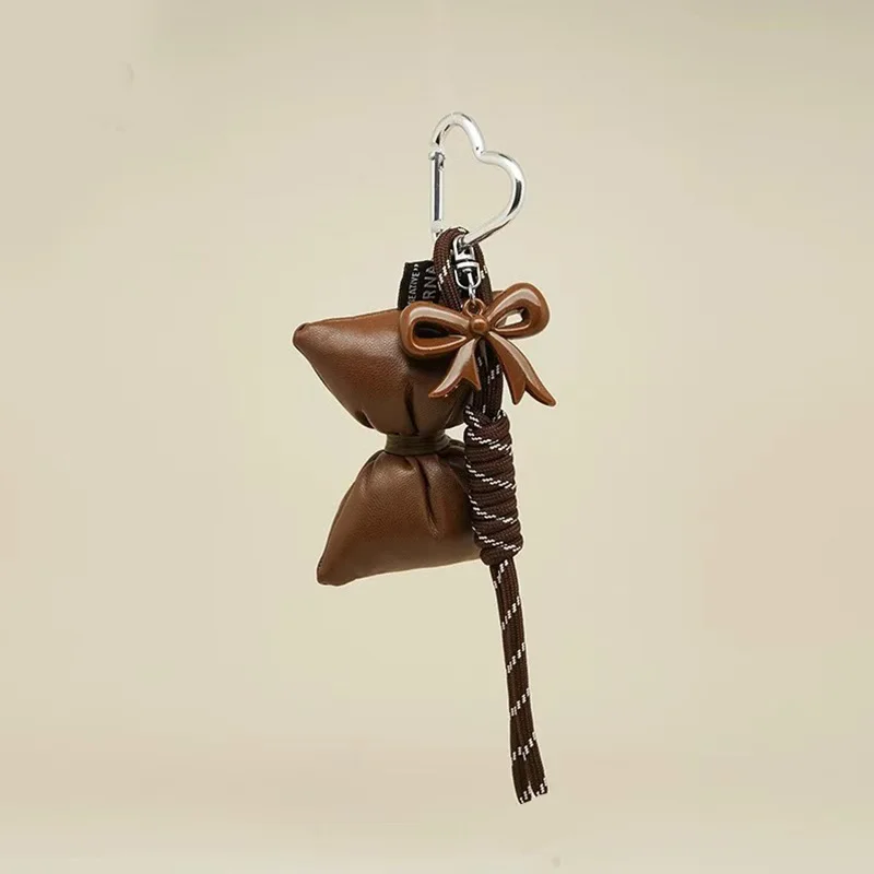 Bowknot Heart Pendant Cellphone Charm Hanging Detachable Bow Phone Lanyard Handmade Keychains for Women Bags Gift