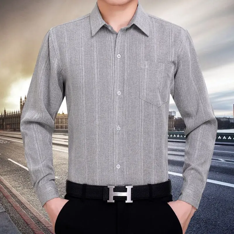 Fashion Lapel Spliced Loose Pockets Business Shirt Men's Clothing 2023 Autumn Winter New Oversized Casual Tops All-match Shirts