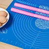 70/64/40Cm Silicone Kneading Dough Mat Nonstick Cookie Cake Baking Mat Fondant Pizza Biscuit Rolling Pad Paste Flour Table Sheet 3