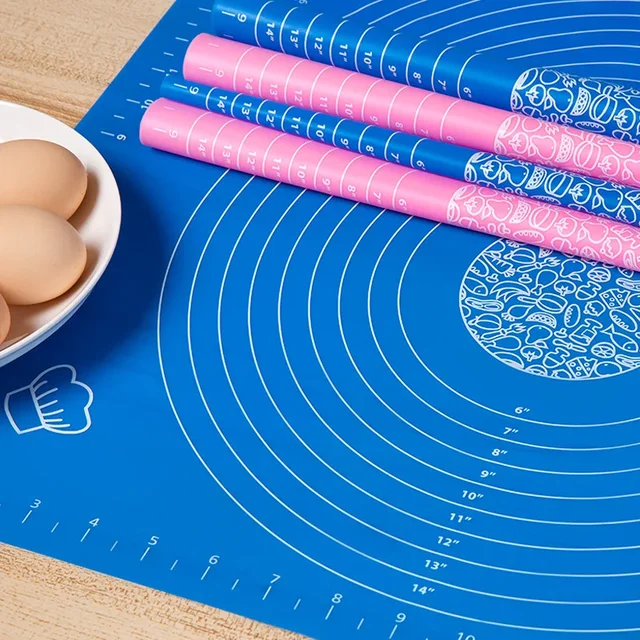 70/64/40Cm Silicone Kneading Dough Mat Nonstick Cookie Cake Baking Mat Fondant Pizza Biscuit Rolling Pad Paste Flour Table Sheet 3