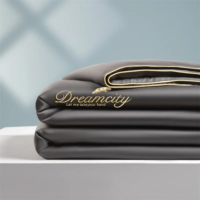 Summer Quilt Antibacterial Embroidery Skin-friendly Imitation Silk Ice Thin Blanket