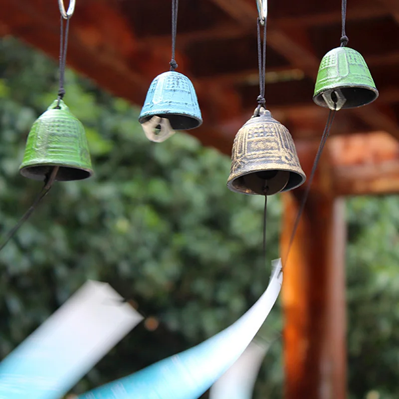 Japanese Style Outdoor Wind Chime Pendant - Elegant Landscape Bell Decoration