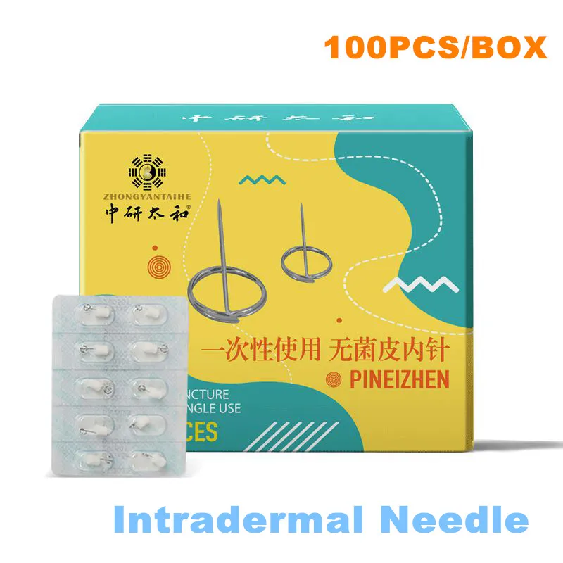 

100 pcs Disposable Skin Beauty Massage Acupuncture Needle Disposable Sterile Intradermal Needle 0.22*5mm Weeny