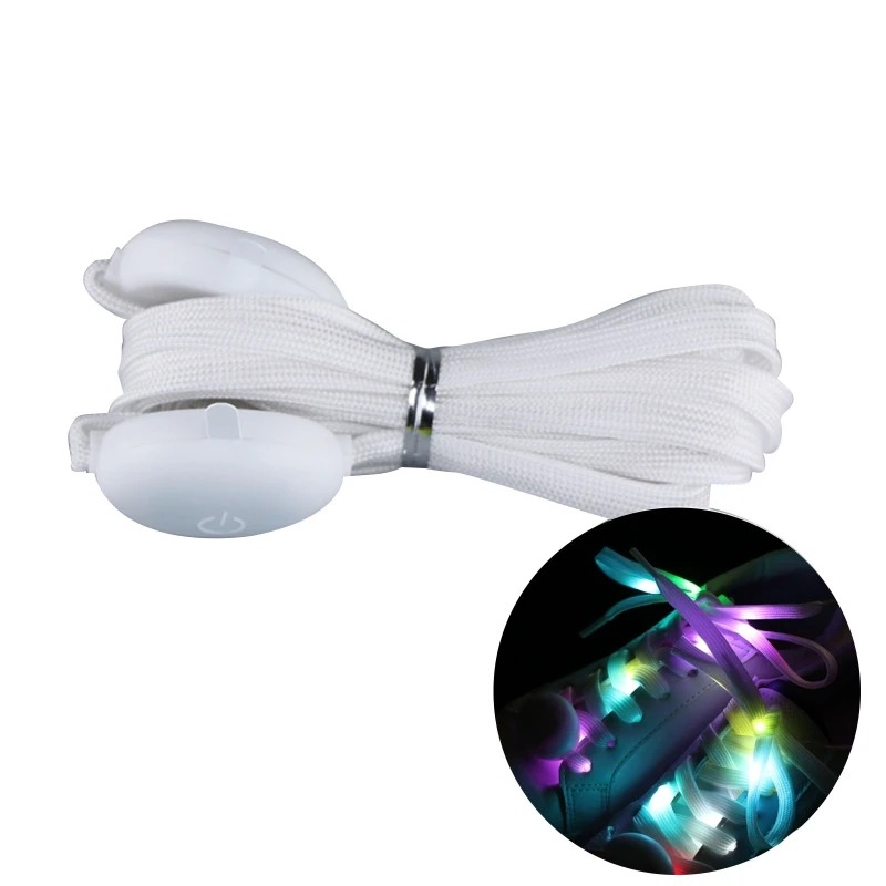 Nylon Shoelaces LED Light Up Shoe Laces with Flashing Lights, 3 Modes 7 Colors F2TC