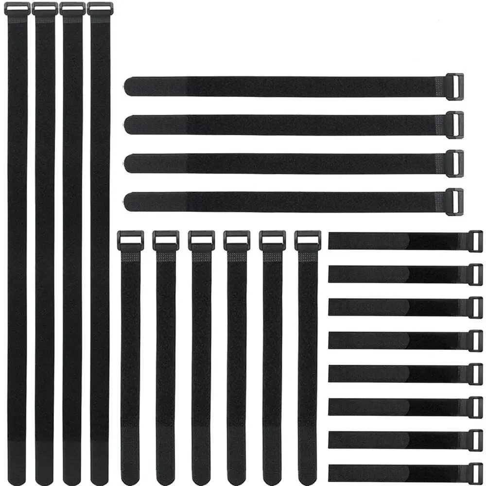 Organisation Fils 100 Attaches Câbles Scratch Noires - Sangles Réutilisables Nylon - Gestion Fils Et Câbles - 15x1.2cm Attache Pour Scratch