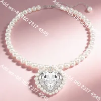 Bijoux de luxe en zircon cubique et perles, ensemble collier, boucles d'oreilles, bracelet et bague, exquis, élégant, romantique, pour rendez-vous, mariage 2