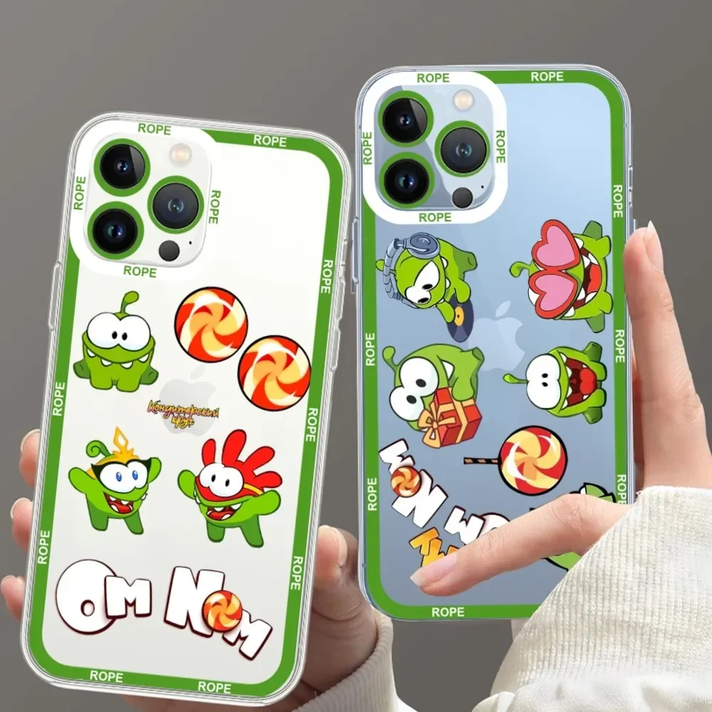 Gioco Cut The Rope Custodia Per Telefono In Oro Per Iphone 11 12 Mini 13 14 Pro Max Guscio Trasparente