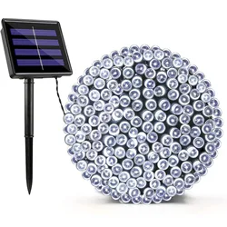 Multi - Color Outdoor Waterproof Solar LED Fairy Lights for Terrace, Weddings, Christmas, and Garden Décor (WHITE)
