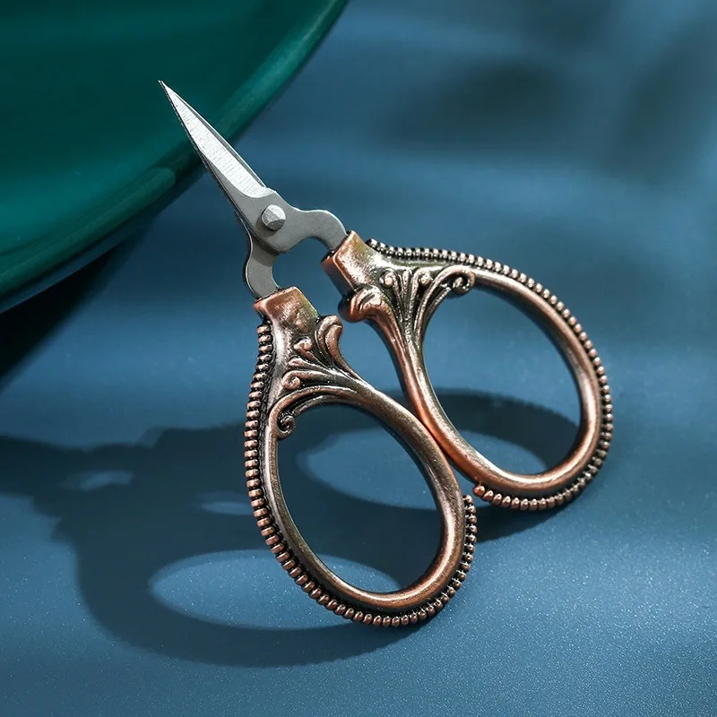 Sewing Scissors 1Pc Mini Stainless Steel Retro Pocket Thread Cutter Embroidery