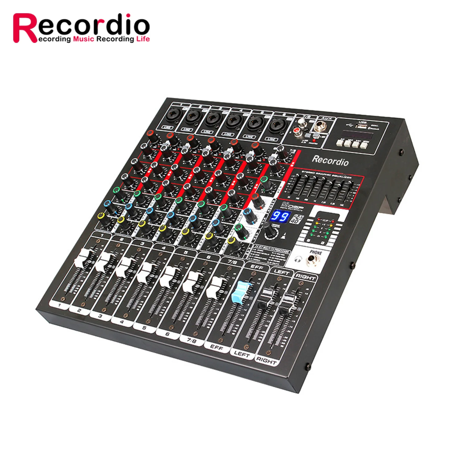 12-Channel DSP Echo Professional Mixer