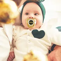 BOSS with Dust Cover Silicone BOSS Pacifier 0-36 months Newborn Baby Silicone Pacifier Photography Accessories 3
