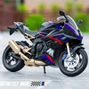 1:10 BMW S1000RR Kawasaki H2R V4S Alloy Die Cast Motorcycle Model Vehicle Collection Sound and Light Off Road Autocycle Toys Car 1