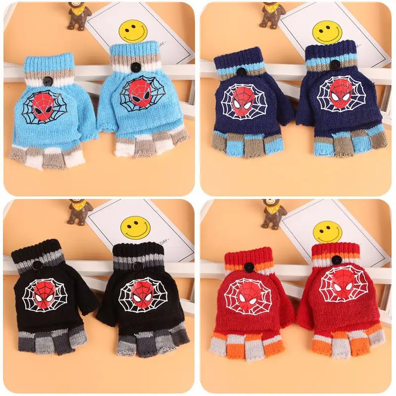 

Marvel Avengers Spider-Man Winter Cartoon Cute Knitted Warm Gloves Exquisite and Versatile Children's Decorative Christmas Gift