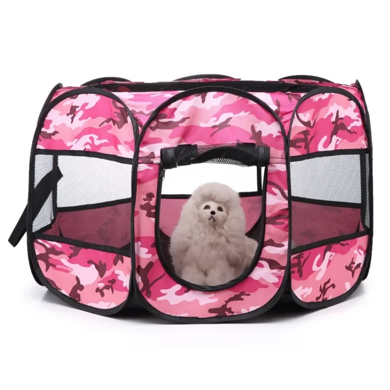 

Oversized Pet Octagon Tent for Household Outings Pet Delivery Room Enclosure Oxford Cloth Pet Octagon Cage for Cats and Dogs