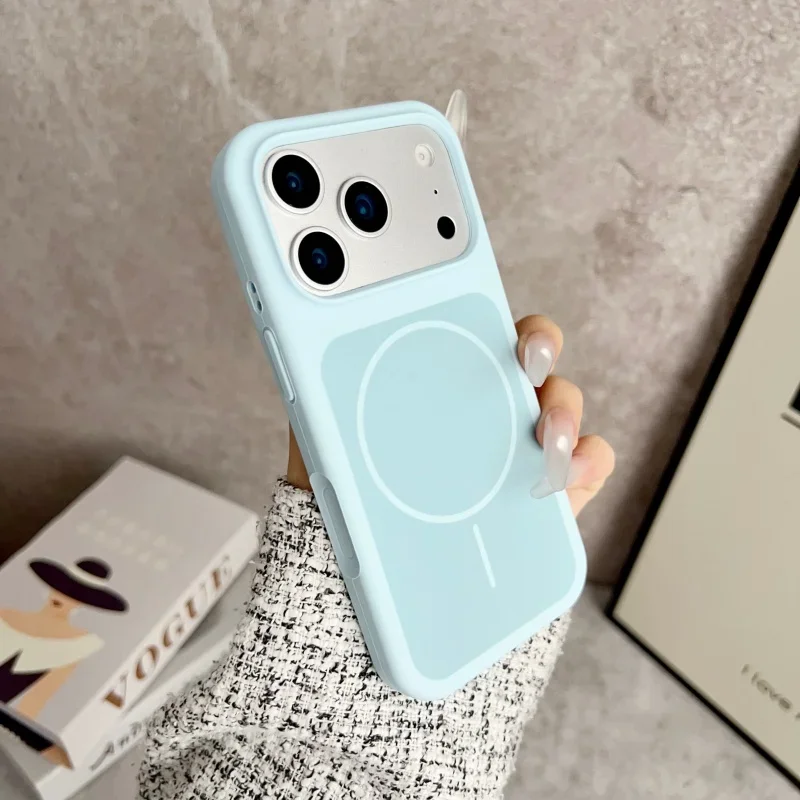 Premium Liquid Silicon MagSafe-Compatible Case with Wireless Charging Support