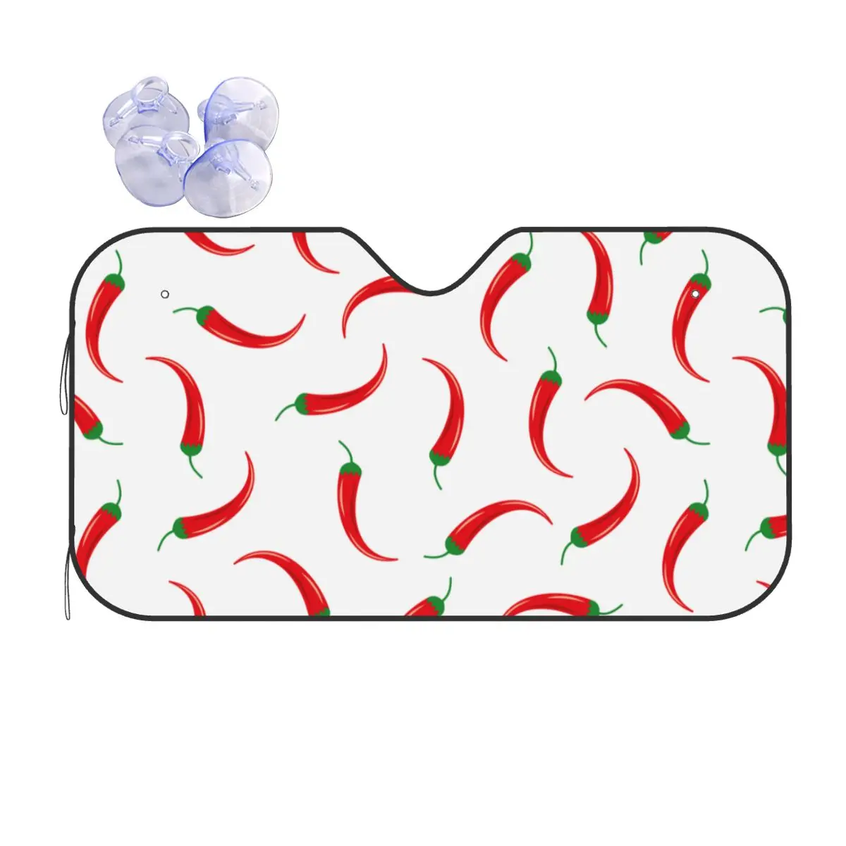 

Vegetables Funny Windshield Sunshade 76x140cm Chili Foils Car Sunshade Ice Shield Dust Protection
