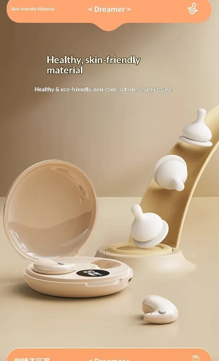 Ultra Sleep Wireless Bluetooth Earbuds For Side Sleepers Comfort_voghion.com