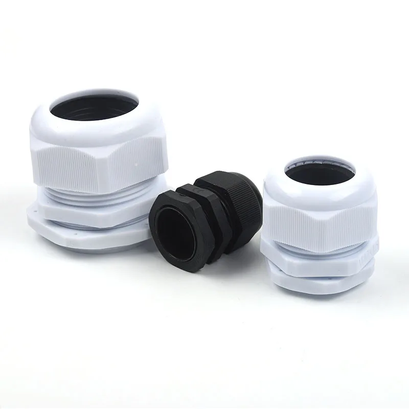 

Waterproof Cable Gland M32/M36/M40/M50/M63 Nylon Joint IP68 Plastic Black White Cable Connector For 15mm-44mm Wire Cable