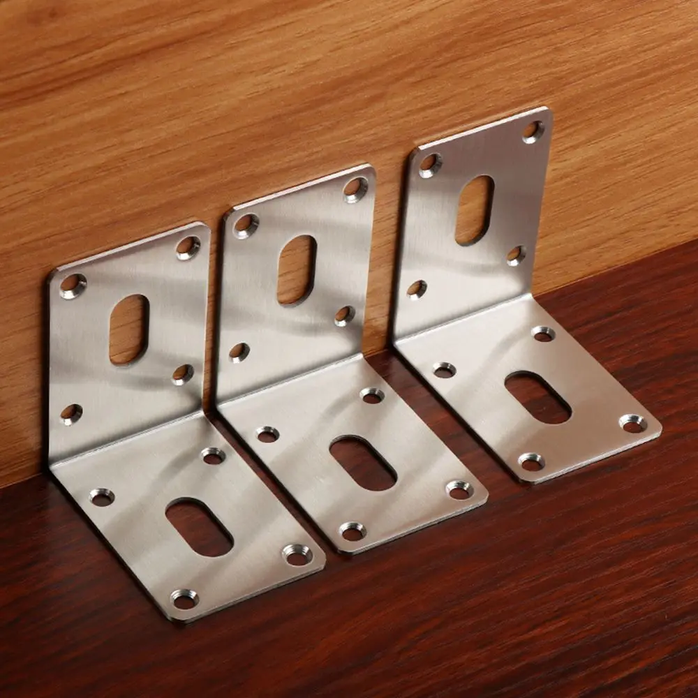 2PcsStainlessSteelAngleCornerCodeSilverBlackCornerBrackets