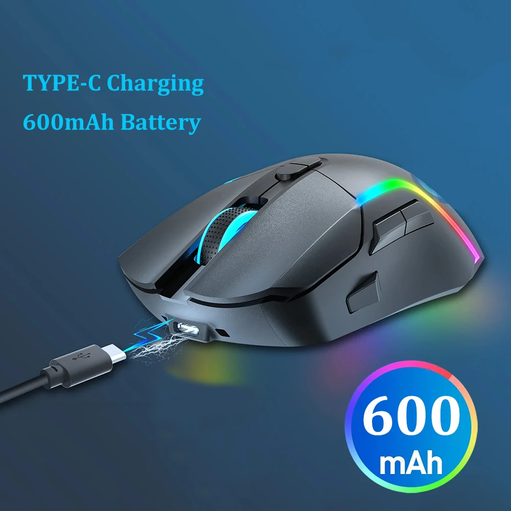 Wireless Mouse Gaming Mouse Wireless Mouse 2.4G RGB Mouse Esports Gaming 3200DPI 8 Buttons Rechargeable For MacBook Pro PC Computer Laptop Mice