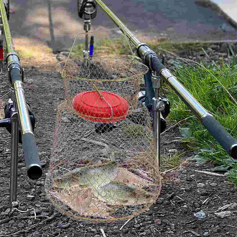 

Fishing Netting Metal Fish Guard Portable Fish Catching Cage Metal Fish Catching Basket