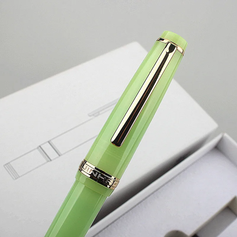 New Jinhao 82 Gold clip Fountain Pen Acrylic F 0.5mm nibs school office Supplies business writing ink pens