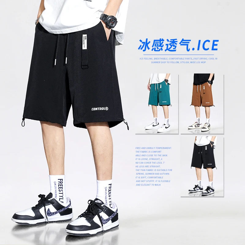 Streetwear Pantaloncini Cargo Multitasche Uomo Y2K Estate Moda Coreana Pantaloncini Da Uomo Larghi Harajuku Larghi Pantaloni Corti Casual Dritti