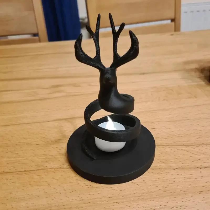 Charming Spiral Elegant Reindeer Decoration - Can Be Used as a Small Candlestick & Jewelry Organizer
