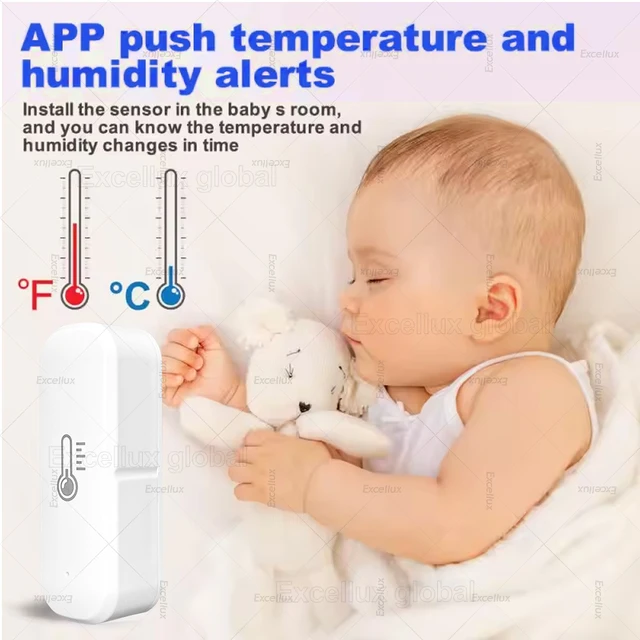 Tuya Smart Temperature Humidity Sensor Indoor Hygrometer Controller Monitoring Works with Smart Speaker Alexa Amazon Google Home 6