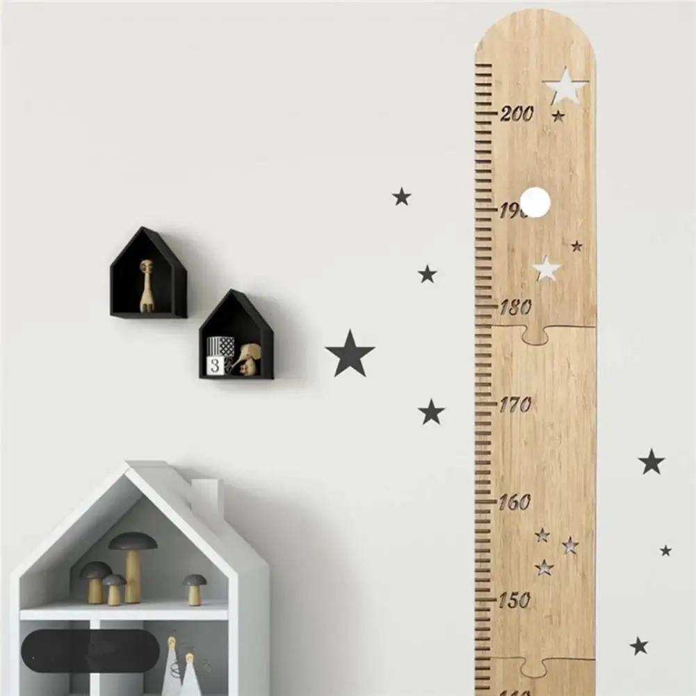 Wall Hanging Kids Growth Chart Precise Scale Children Room Baby To Adults Boys Girls Wooden Splicing Height Measurement Ruler