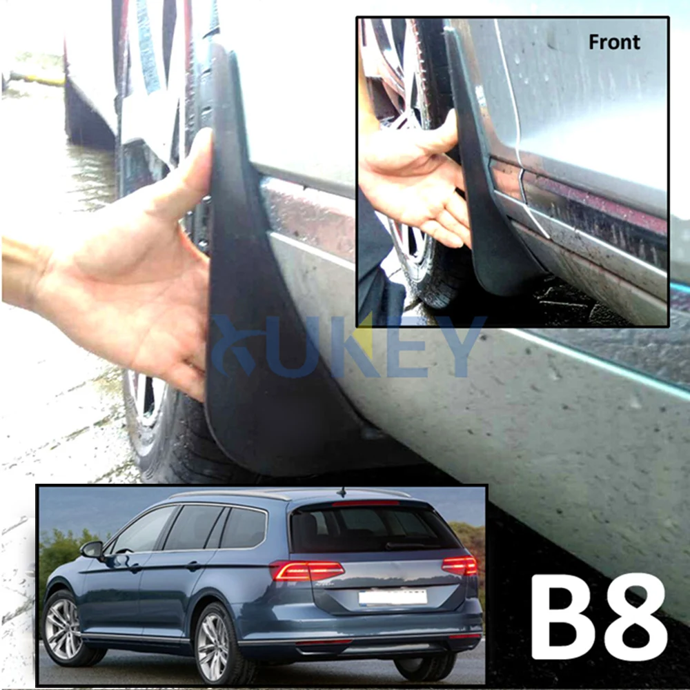 Car Mud Flaps Set for VW Passat B8 3G Estate Variant Car Mud Flaps Splash Guards Mudguards Front Rear Styling