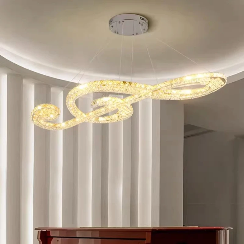 북유럽 모던 크리스탈 샹들리에, 럭셔리 천장 조명 램프, 걸이식 조명, LED 샹들리에, 거실 실내 조명