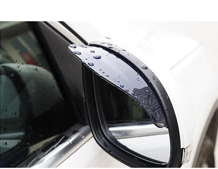 1 Pairs PVC Flexible Paint Cleaner Autos Back Mirror Eyebrow Rain Cover Car Accessories Rearview Mirror Shade Rainproof Blades