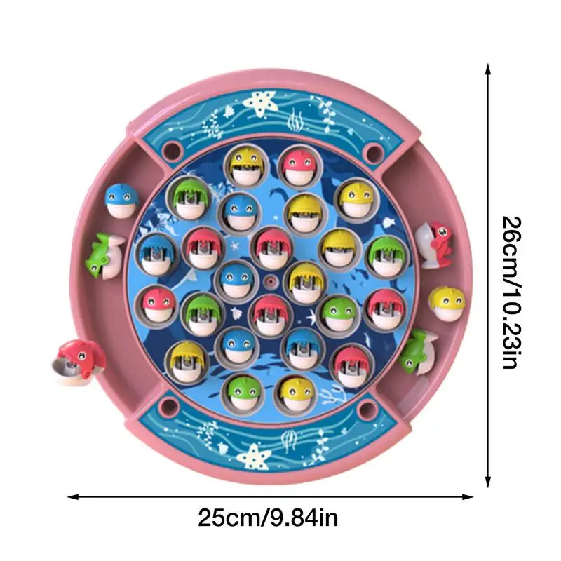 Kids Fishing Game Toy Fishing Pole Musical Fish Toys For Kids Toddler Fish  Game Set Rotating With Music Includes 24 Fish And 4 - AliExpress