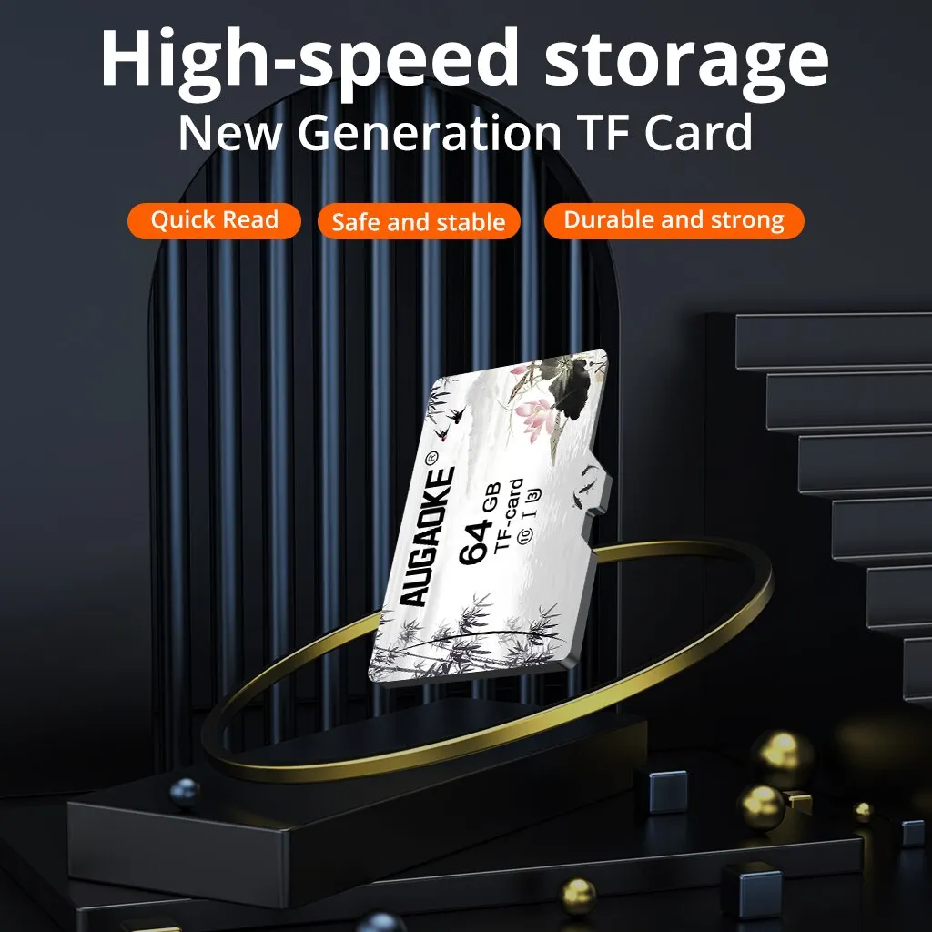 AUGAOKE ڵ ġ ޸ ī, ޴ ǻ ī޶ ޸ ī, U1 TF ī, 64GB U3 A1 Class10, 32GB, 128GB U3