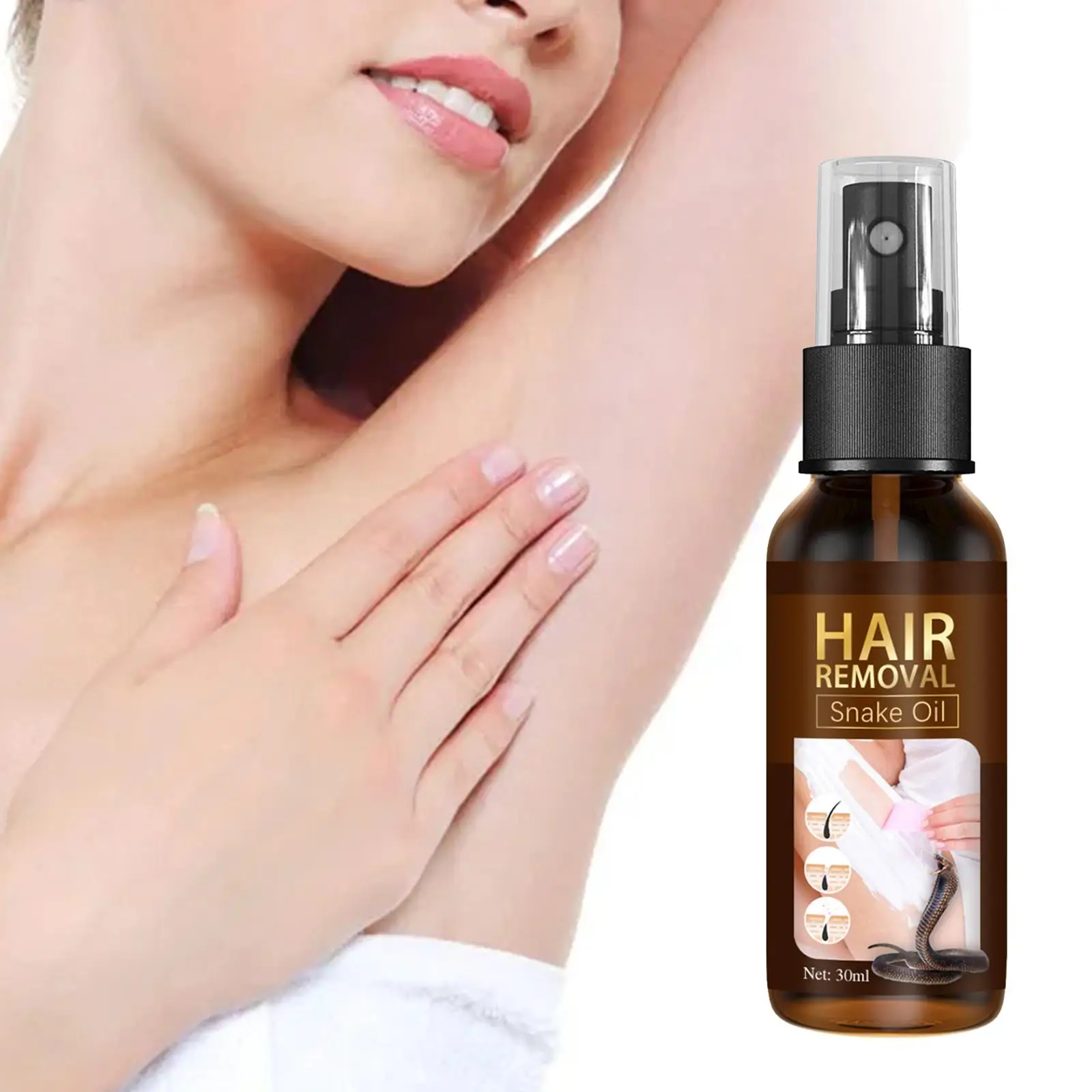 

Gentle Hair Remover Effective Women Men Easy Off 1.01 oz Depilatory Hair Removal Spray for Body Face Armpit Legs Arms