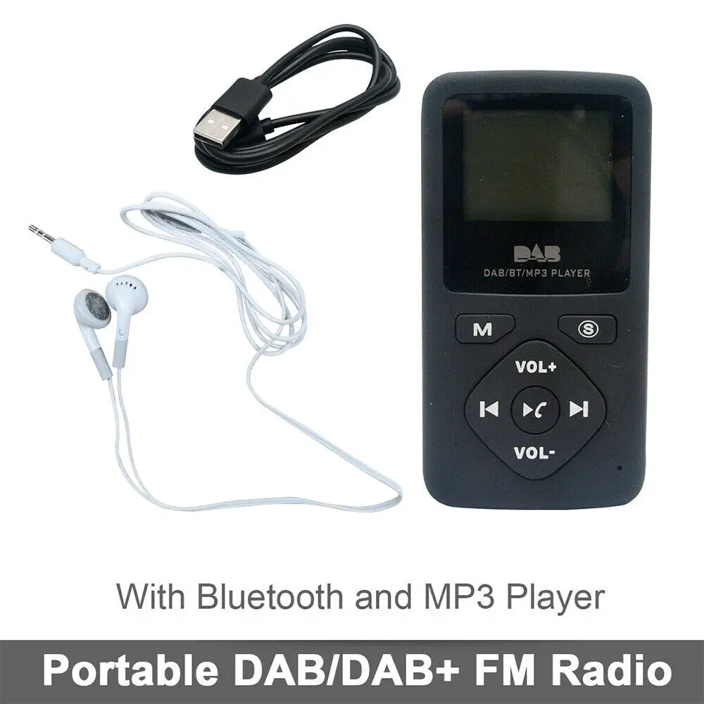 Portable Digital DAB FM Radio MP3 Player with Bluetooth