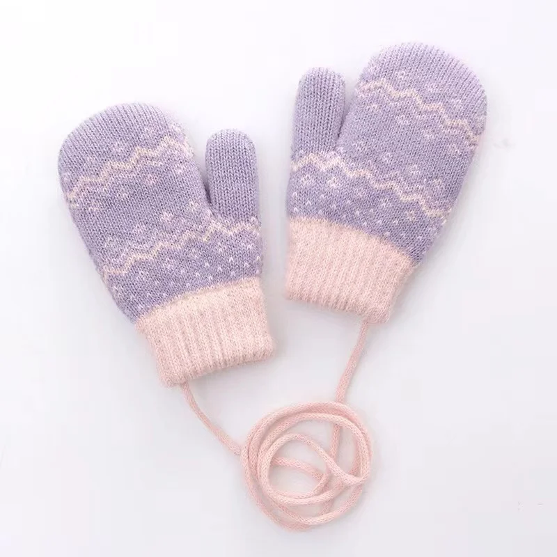 Korean Sweet Heart Children Kids Warm Gloves Winter Windproof Thicken Boys Girls Kids Cycling Mittens Cute Fashion Baby Gloves