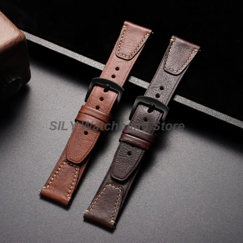 Premium Leather Watchband - Quick Release Strap