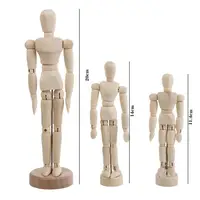 4.5 5.5 8 inch Artist Movable Limbs Home Decor Art Models Ornaments Wooden Toy Mannequin Figure Model Action Toy Figures 5