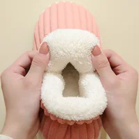 Shevalues Fashion Fur Slippers For Women Men Winter Warm ankles Cozy Furry Slides Home Indoor Soft Sole Plush Slides Cotton Shoe - Image 6
