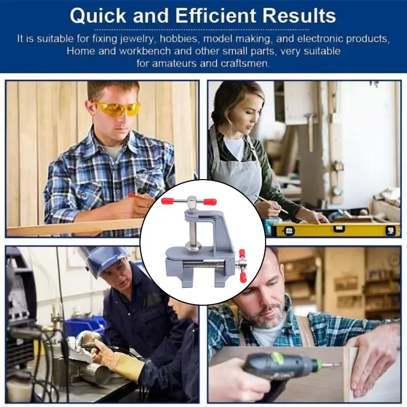 Mini Vise Aluminium Alloy Table Bench Clamps DIY Craft Mold Fixed Repair Tools Multifunctional Bench Vise Flat Table Screw Vise 6