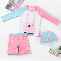 Girls' Swimsuits Three-piece Set South Korean Style Baby Swimming Trunks Girls Sun protection Quick Dry Split Bathing Suit 0-9Y 1