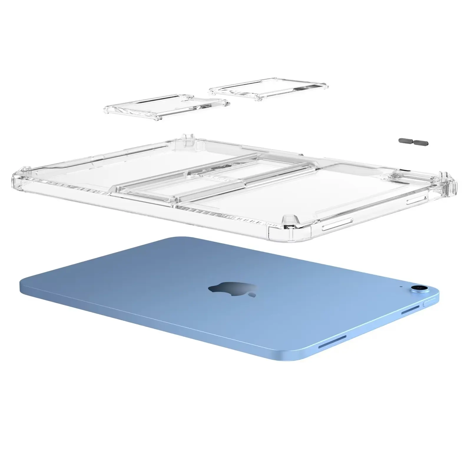 Shockproof Silicone Shell PC Stand Cover for Samsung Galaxy Tab A7 Lite SM-T220/T225 S8 Ultra S7+ A8 X200 Clear Tablet Case