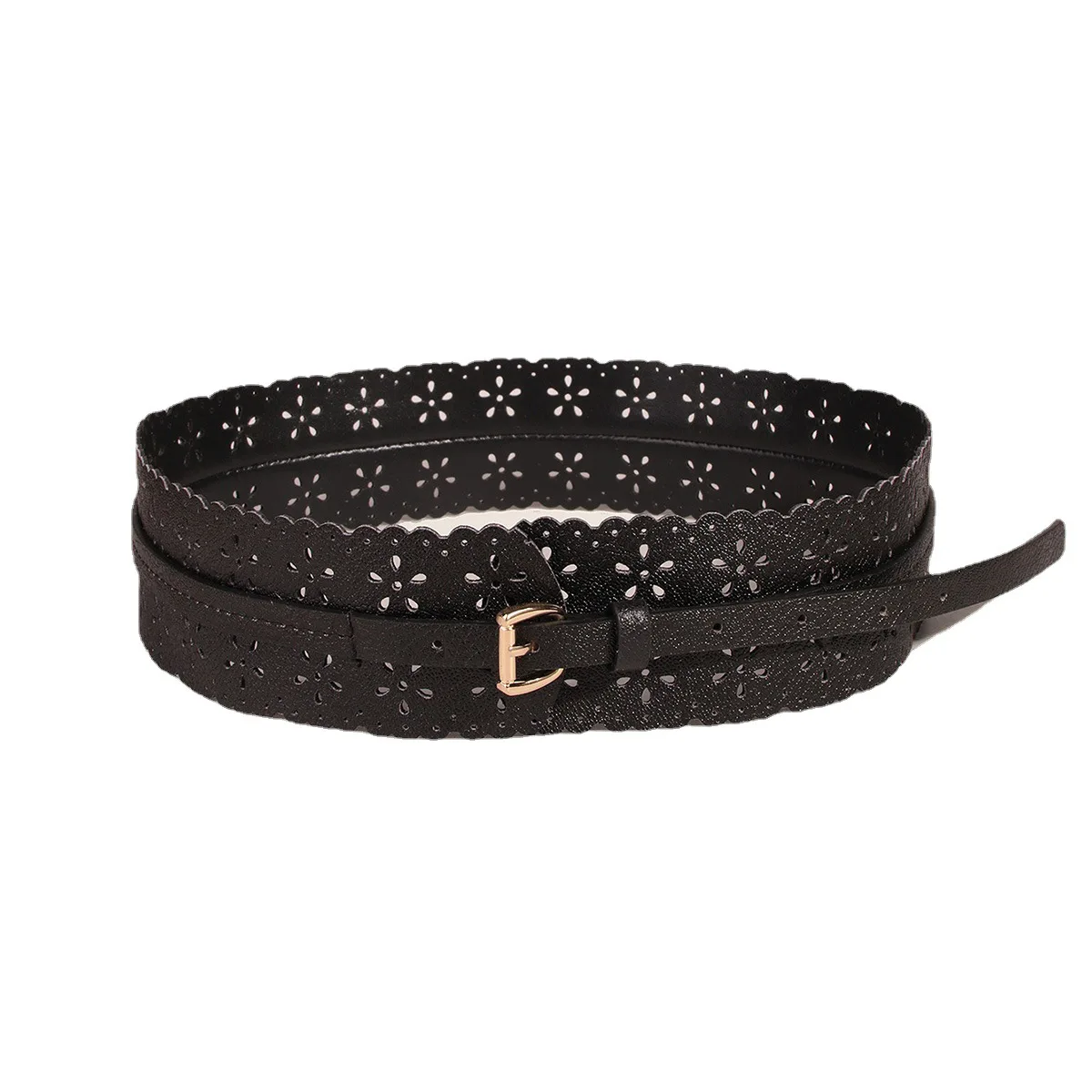 New Womens Fashion Wide Waistband Wrap Cinch Retro High Waist Lace-Up Tie PU Leather Corset Cinch Casual Waist Belt Gift