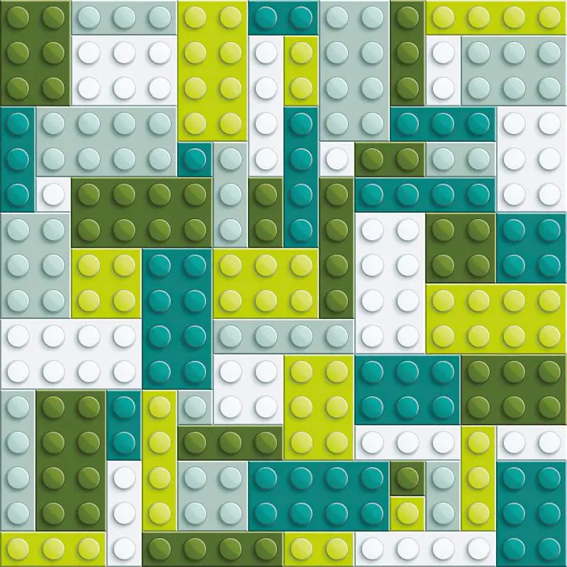 estar, 3D Lego Bricks, Quarto das crianças,